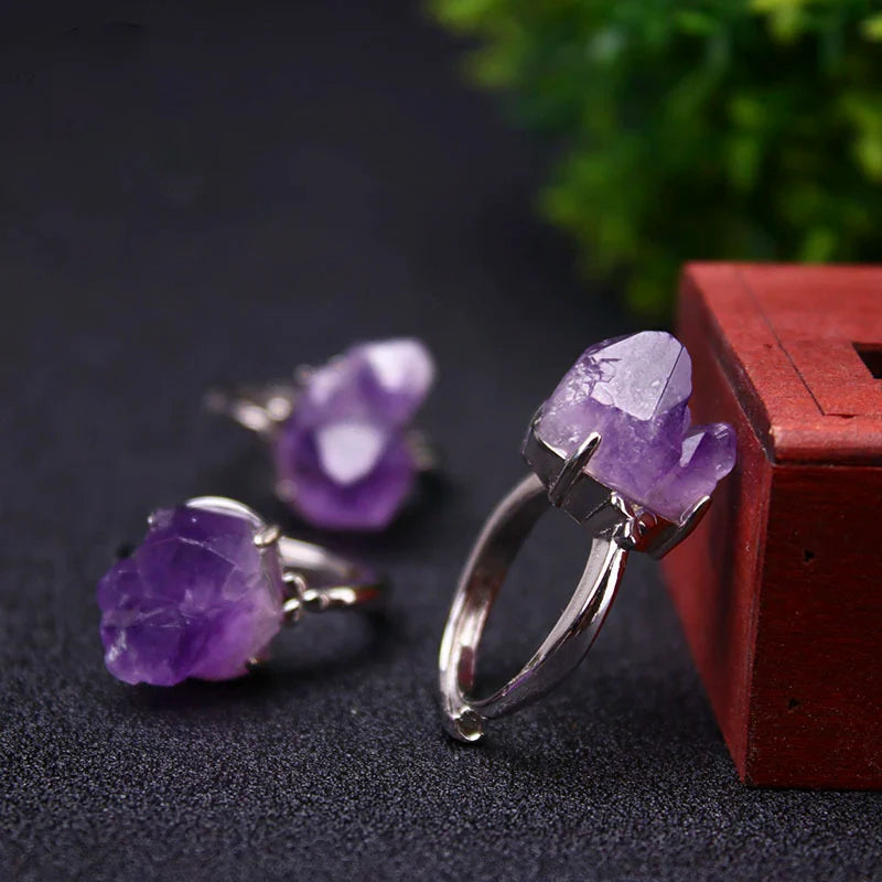 Amethyst Cluster Ring - Witchy wonder