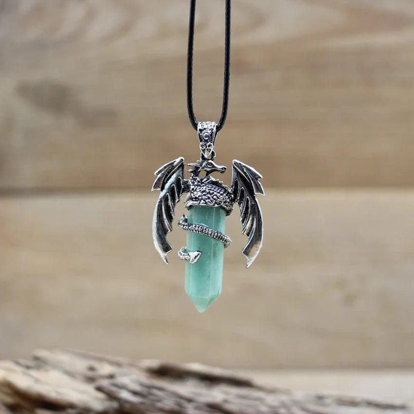 Dragon Crystal Pendant Necklace - Witchy wonder