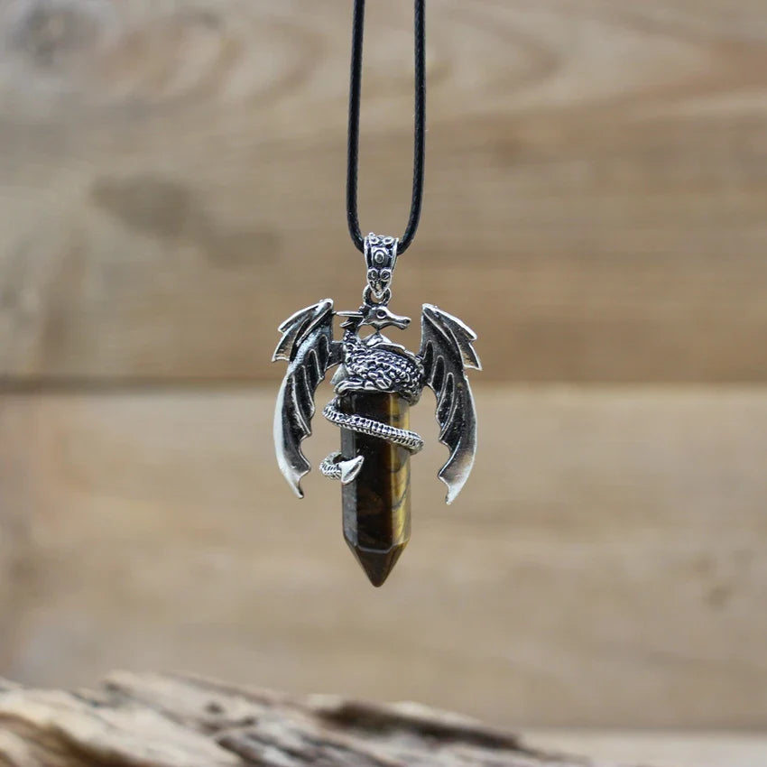 Dragon Crystal Pendant Necklace - Witchy wonder