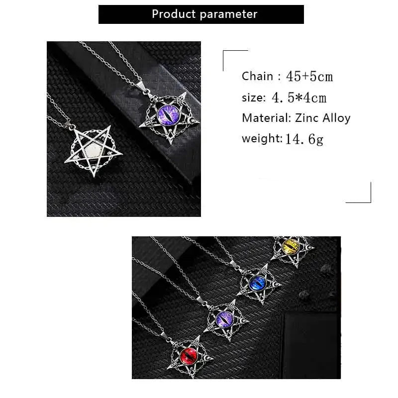 Dragon Eye Pentacle Necklaces - Witchy wonder