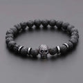 Lava Rock Skull Bracelet - Witchy wonder