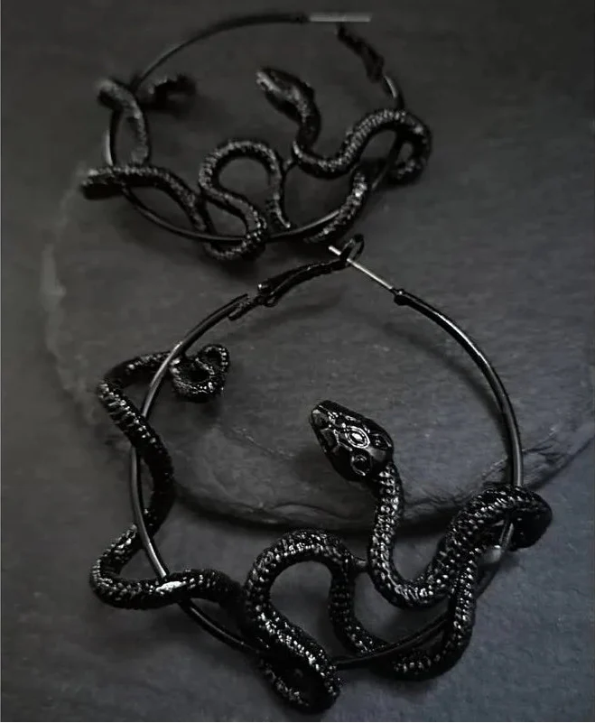 Snake Hoop Earrings - Witchy wonder