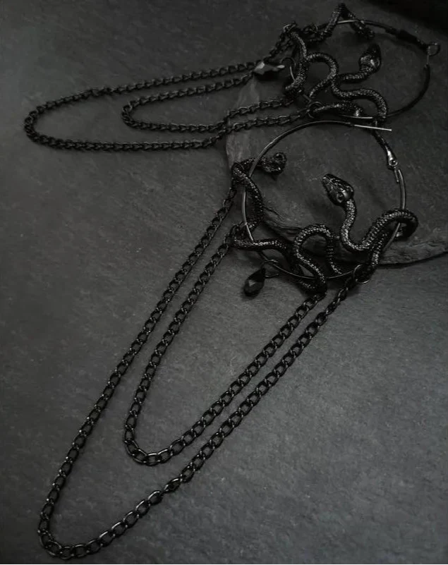 Snake Hoop Earrings - Witchy wonder