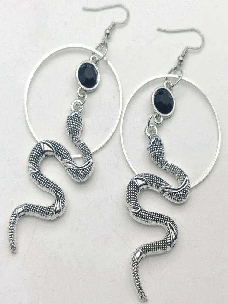 Snake Hoop Earrings - Witchy wonder