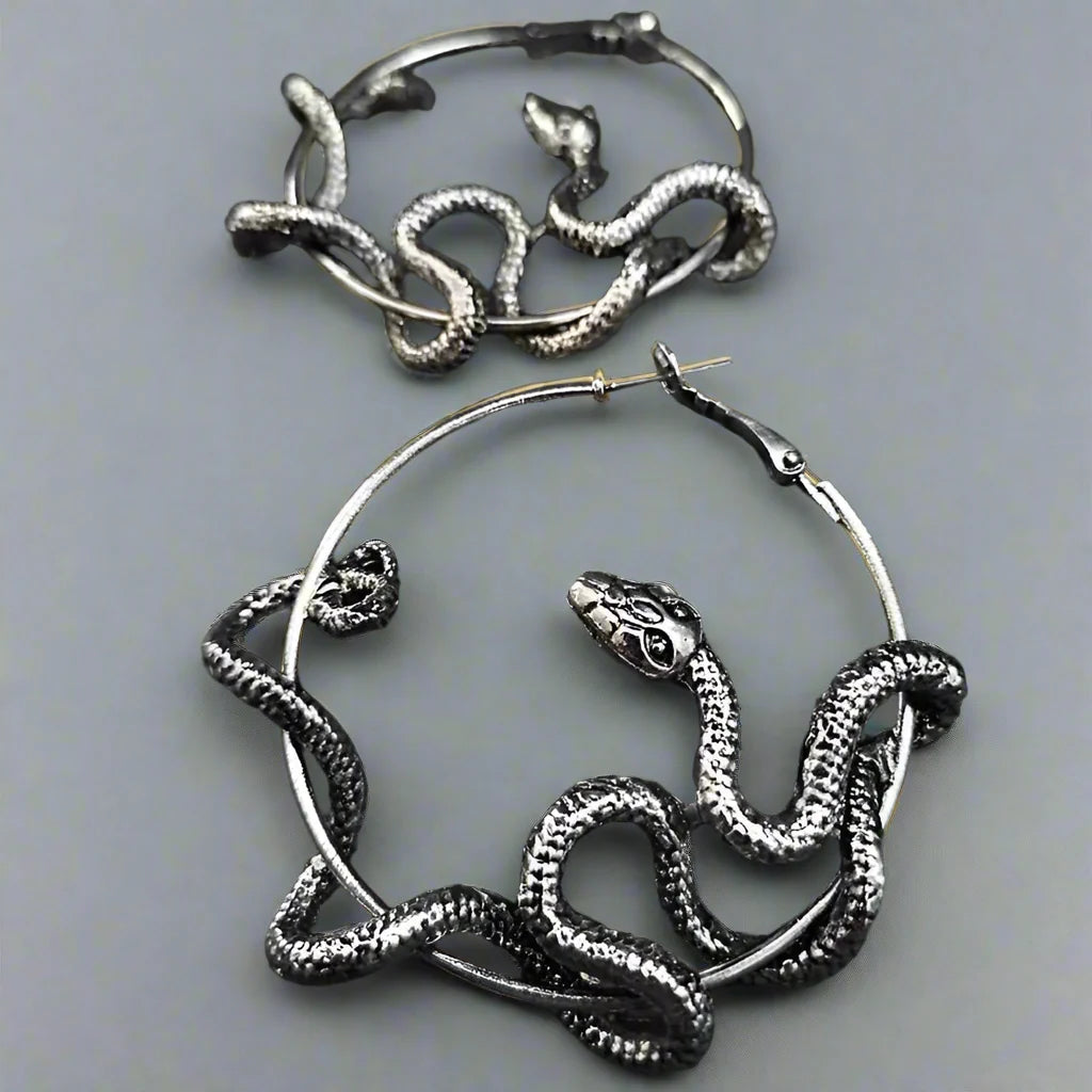 Snake Hoop Earrings - Witchy wonder