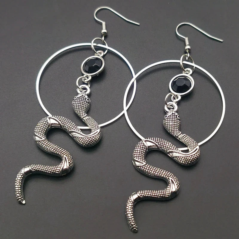 Snake Hoop Earrings - Witchy wonder