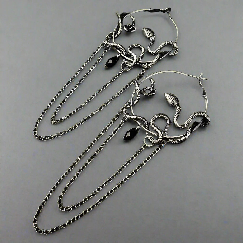 Snake Hoop Earrings - Witchy wonder
