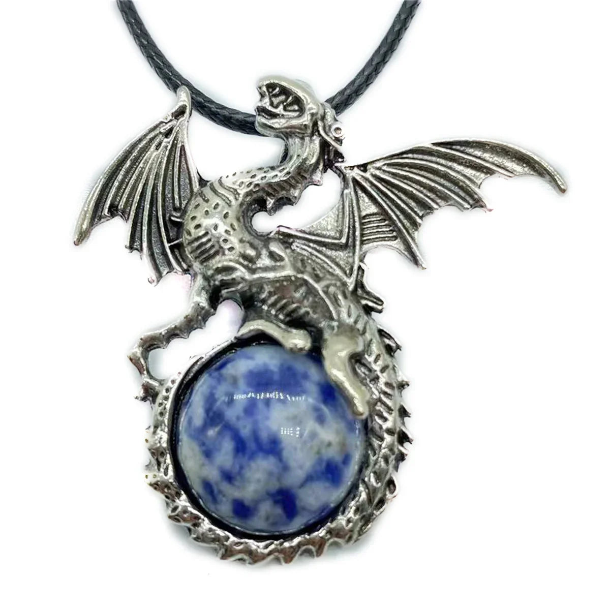 Crystal Circle Dragon Necklaces - Witchy wonder