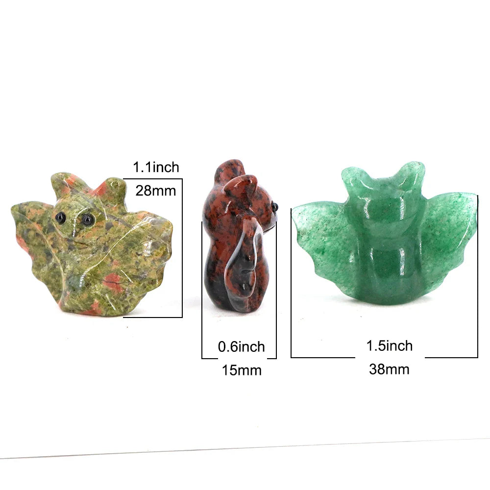 Crystal Bat Statues - Witchy wonder