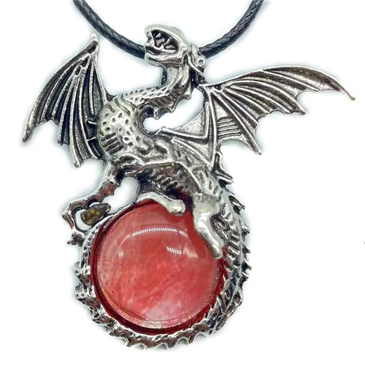 Crystal Circle Dragon Necklaces - Witchy wonder