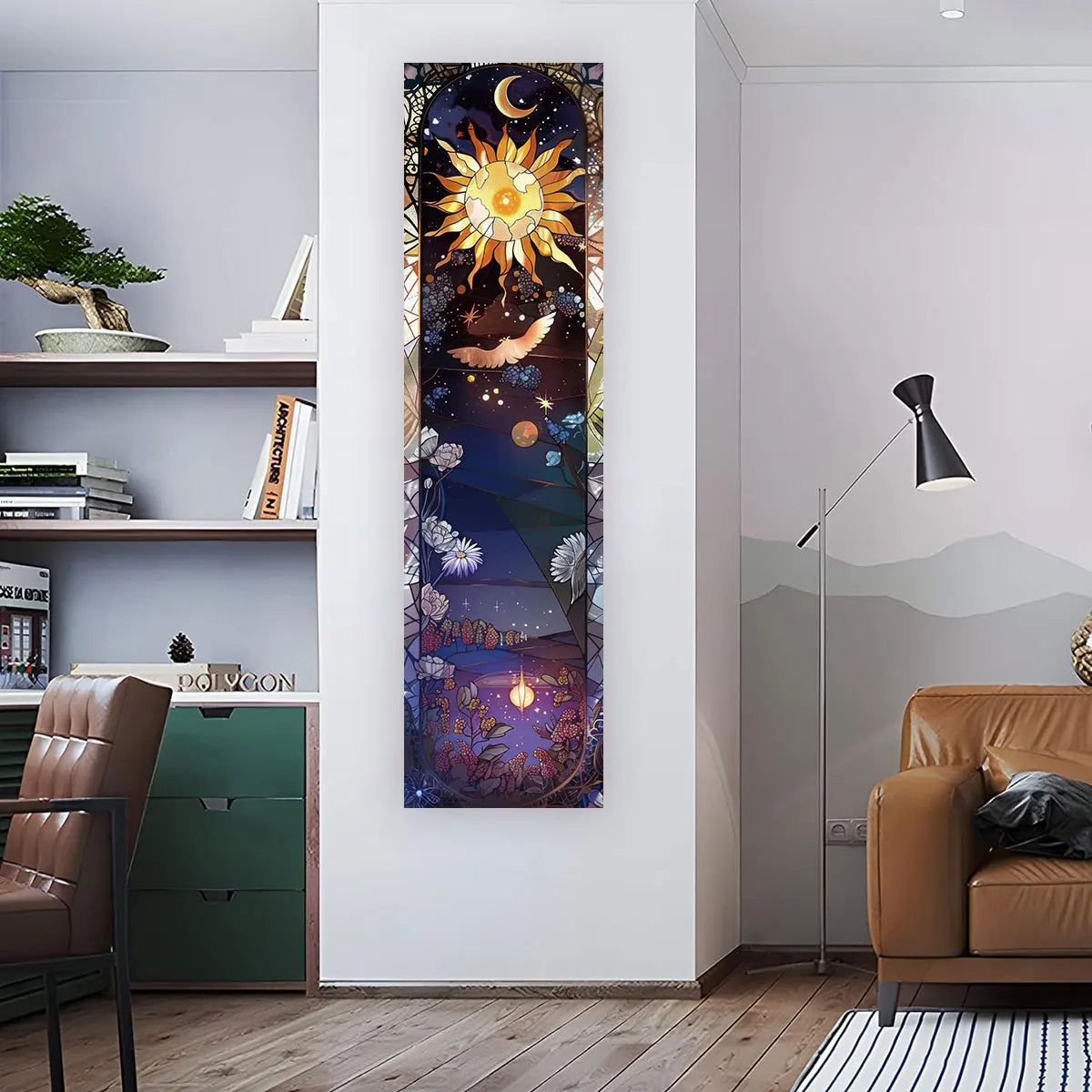 Witchy Sun & Moon Banner Tapestry - Witchy wonder