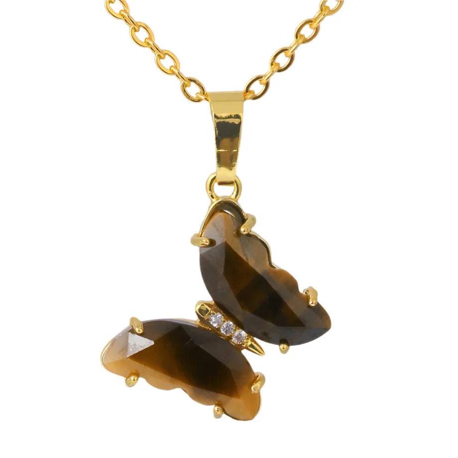 Crystal Butterfly Necklace & Ring - Witchy wonder