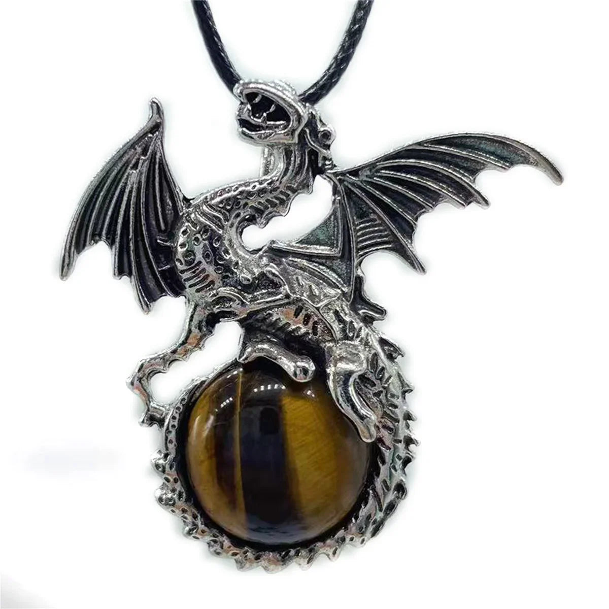 Crystal Circle Dragon Necklaces - Witchy wonder