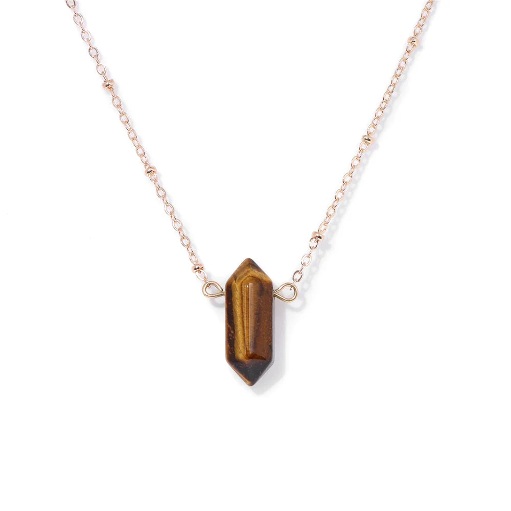 Crystal Hexagon Gold Necklaces - Witchy wonder