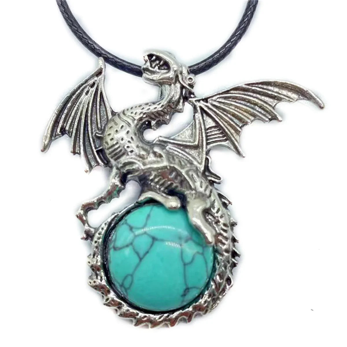 Crystal Circle Dragon Necklaces - Witchy wonder