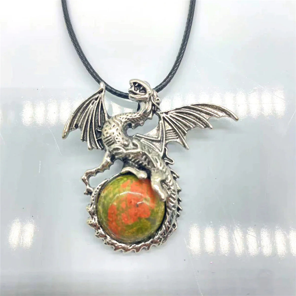 Crystal Circle Dragon Necklaces - Witchy wonder