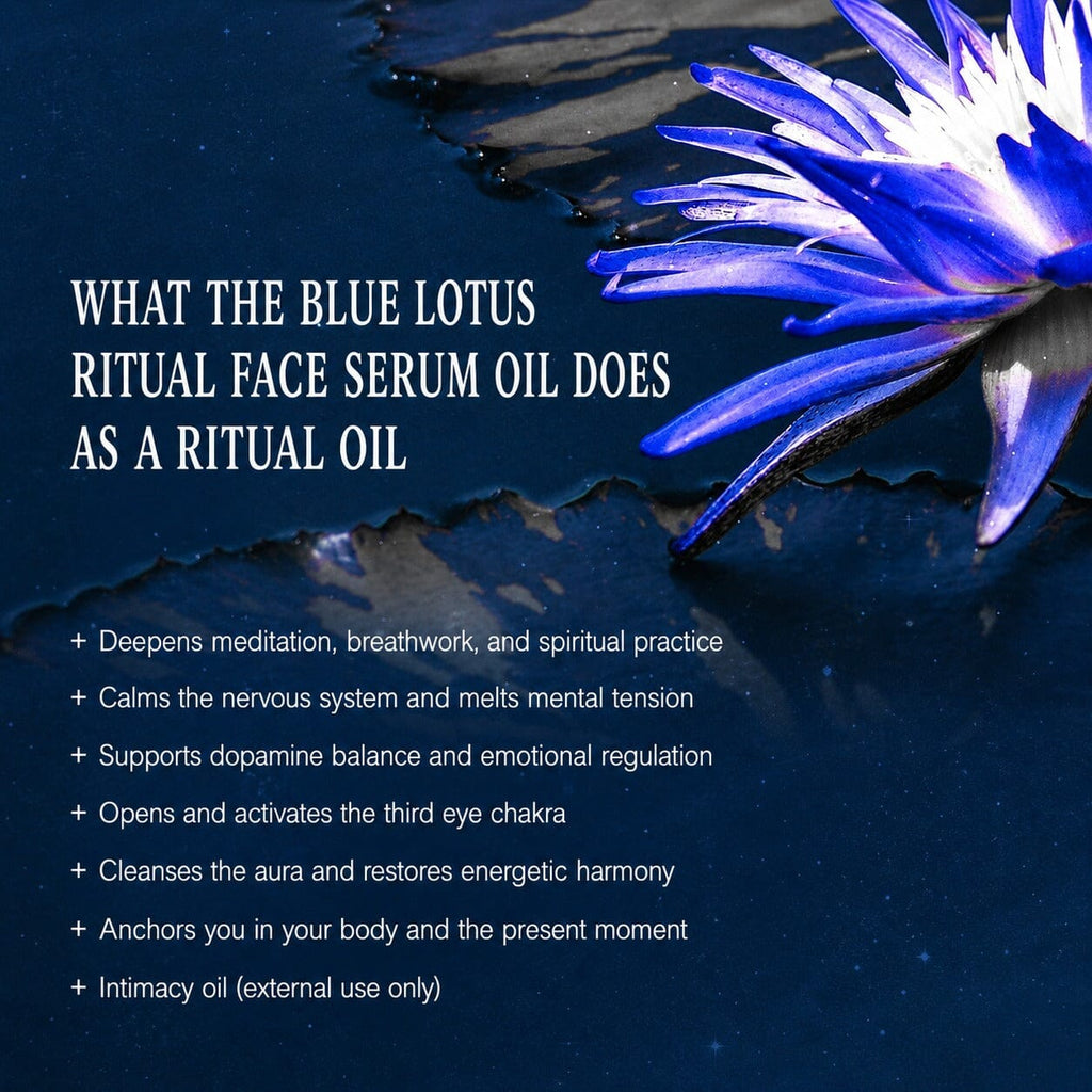 Blue Lotus Ritual Face Oil | Sacred Egyptian Elixir for Glow & Spiritual Awakening 🩵🌿 - Witchy wonder