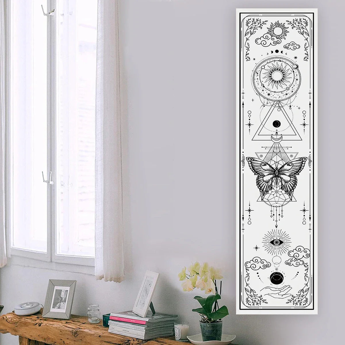 Witchy Sun & Moon Banner Tapestry - Witchy wonder