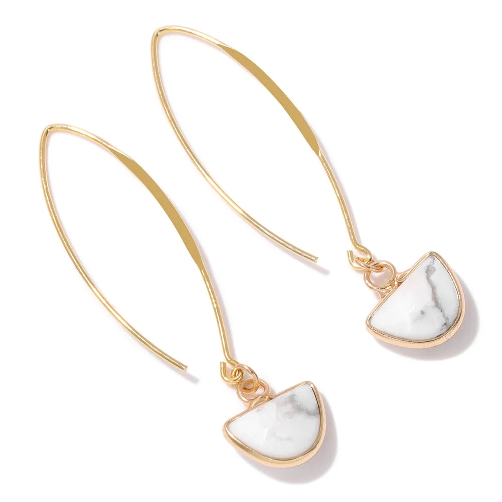 Crystal Faceted Teardrop Gold Earrings - Witchy wonder