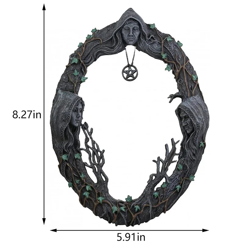 Triple Goddess Mirror - Witchy wonder