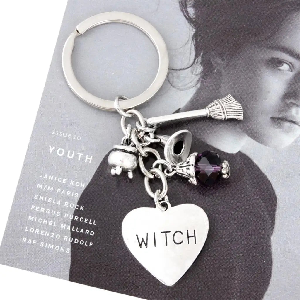 Witch Heart Charm Keychain - Witchy wonder