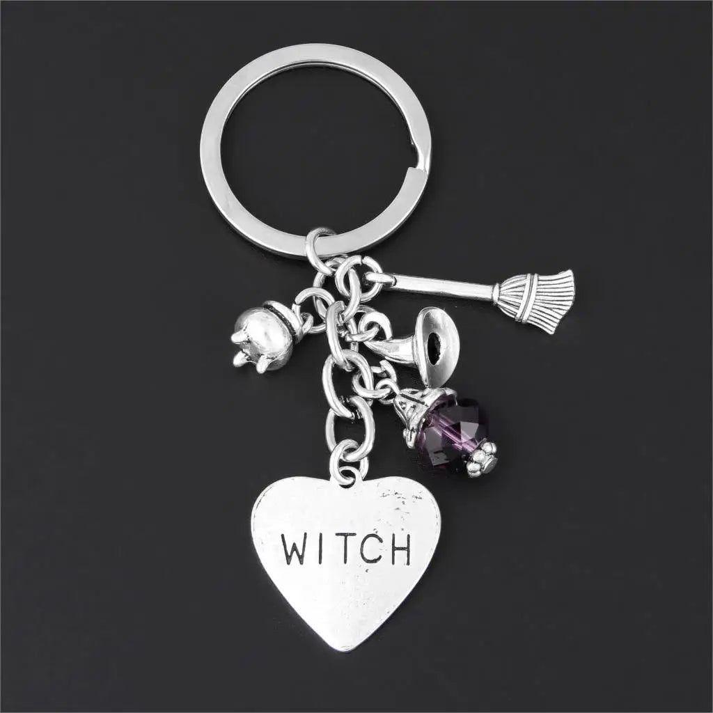 Witch Heart Charm Keychain - Witchy wonder
