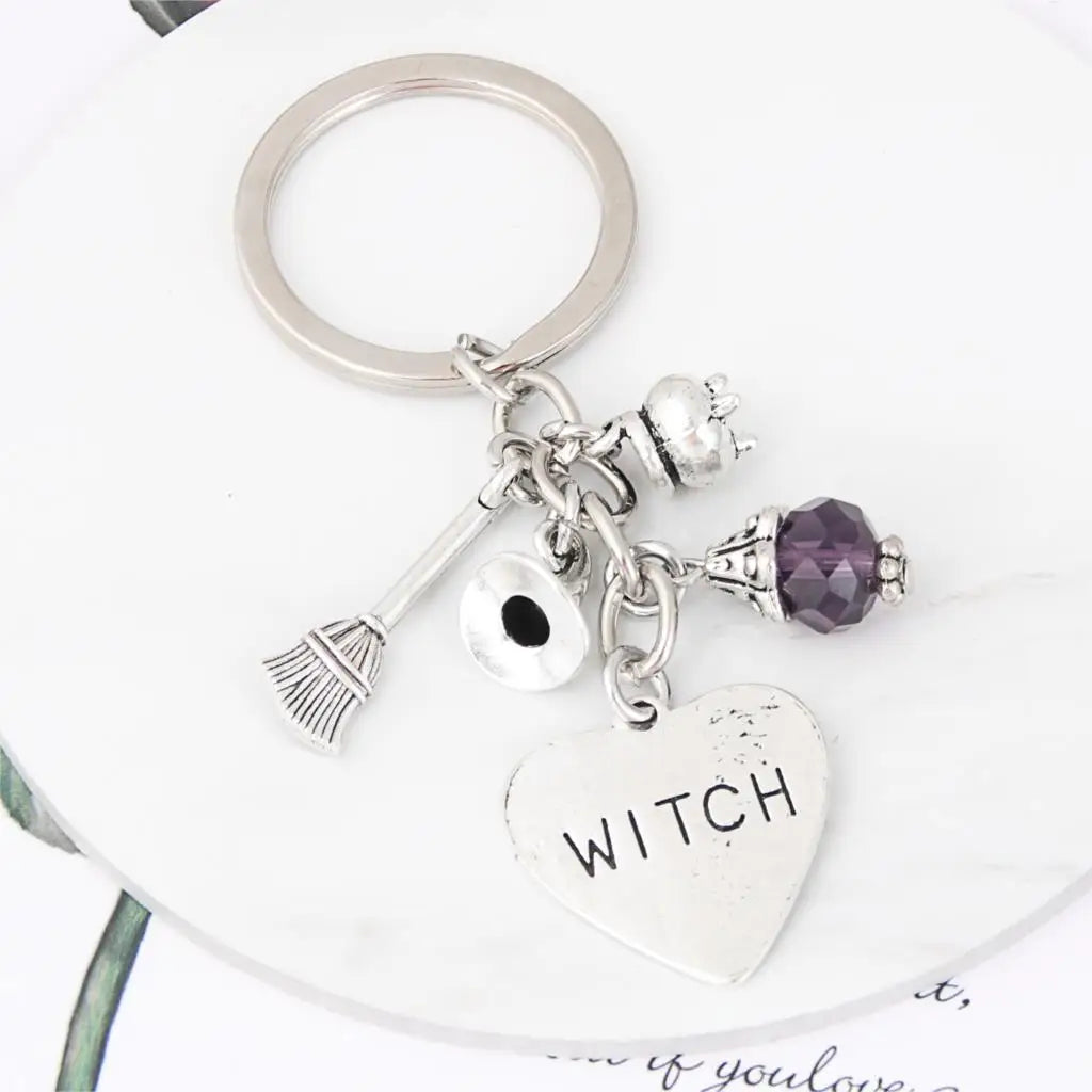 Witch Heart Charm Keychain - Witchy wonder