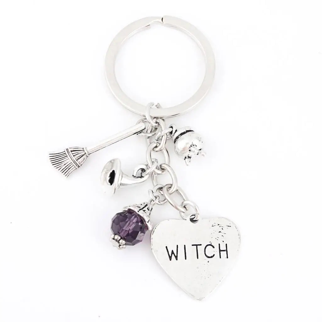 Witch Heart Charm Keychain - Witchy wonder