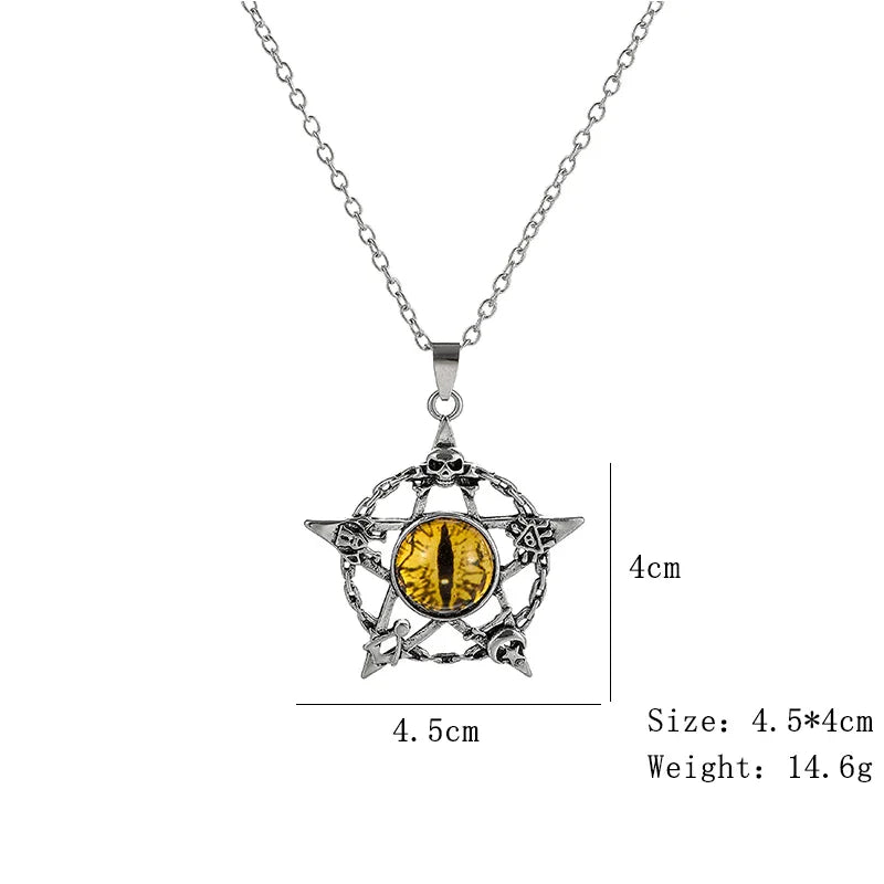 Dragon Eye Pentacle Necklaces - Witchy wonder