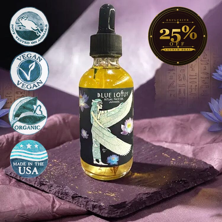 Blue Lotus Ritual Face Oil | Sacred Egyptian Elixir for Glow & Spiritual Awakening 🩵🌿 - Witchy wonder