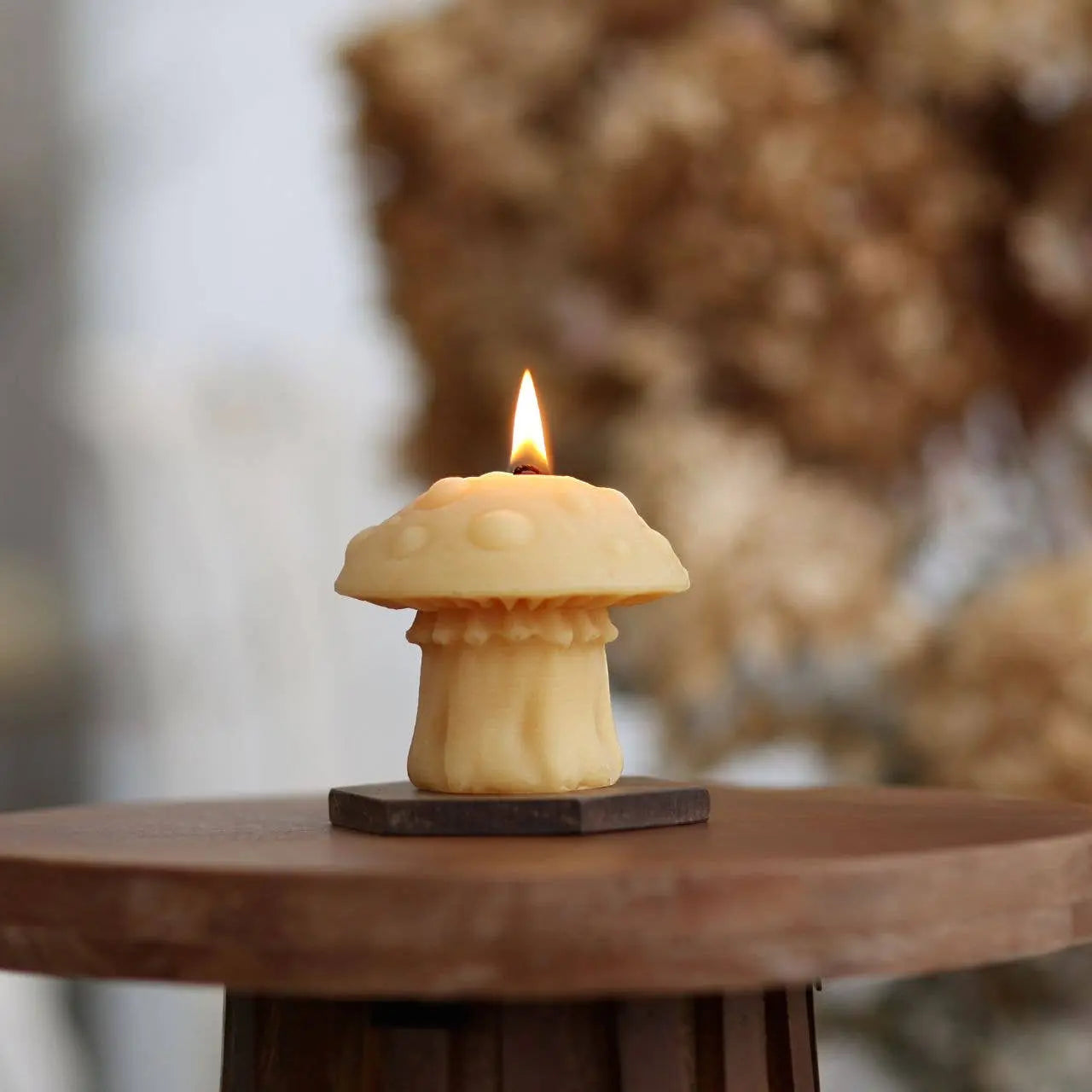Mushroom Candles – 100% Pure Beeswax - Witchy wonder