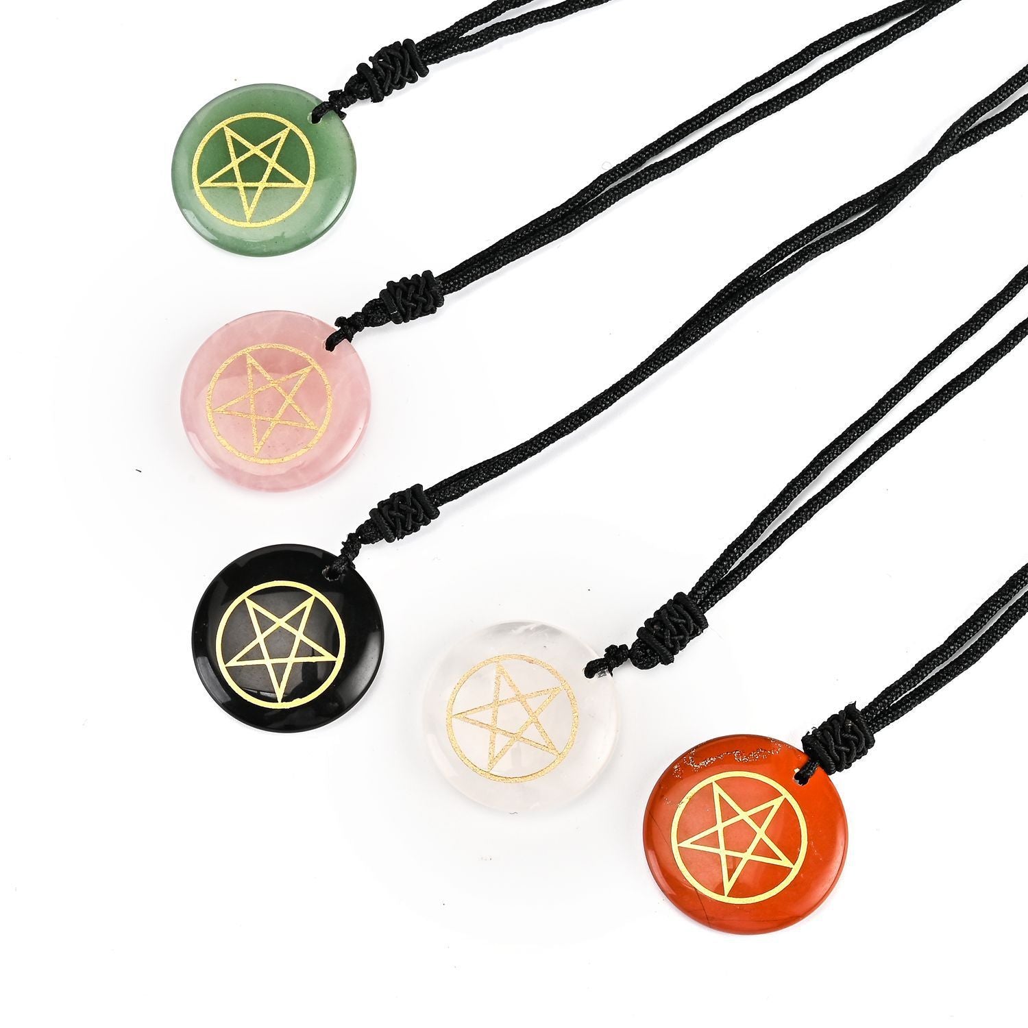 Pentacle Crystal Rope Necklaces - Witchy wonder