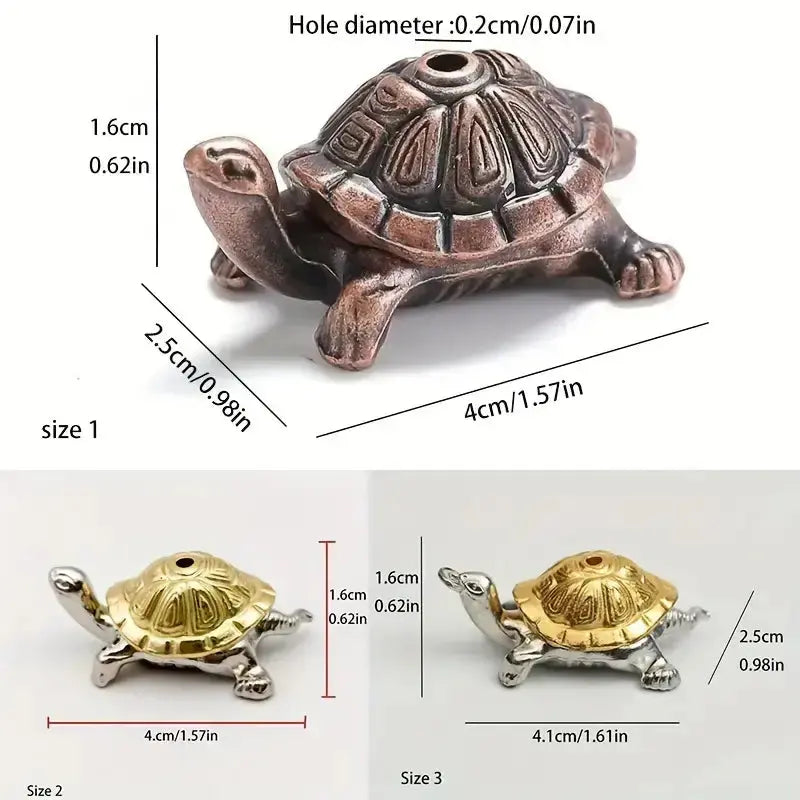 Turtle Mini Incense Holder Bronze/Copper Unique Piece - Witchy wonder