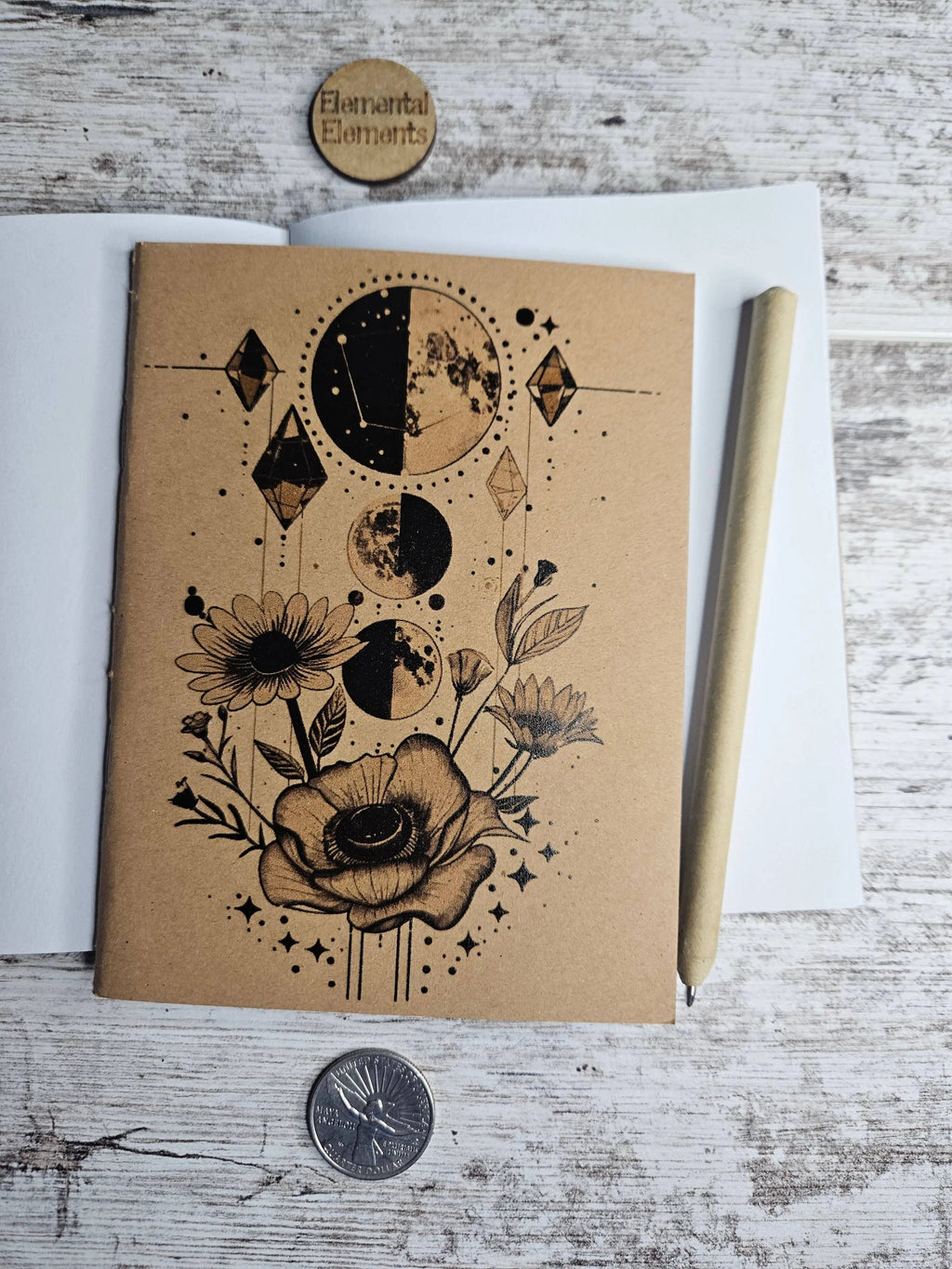 Lunar Blossom Journal Notebook - Witchy wonder