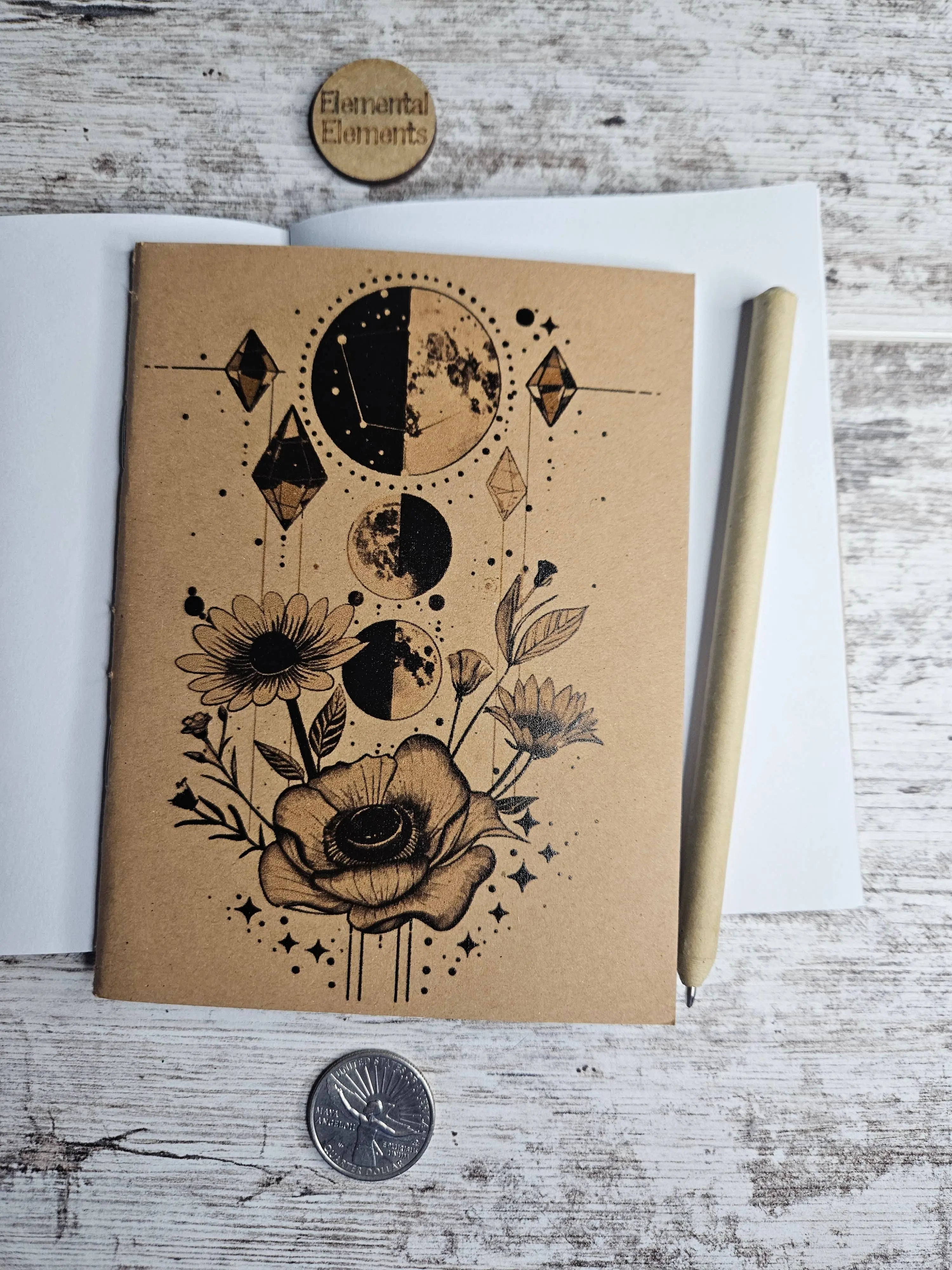 Lunar Blossom Journal Notebook - Witchy wonder