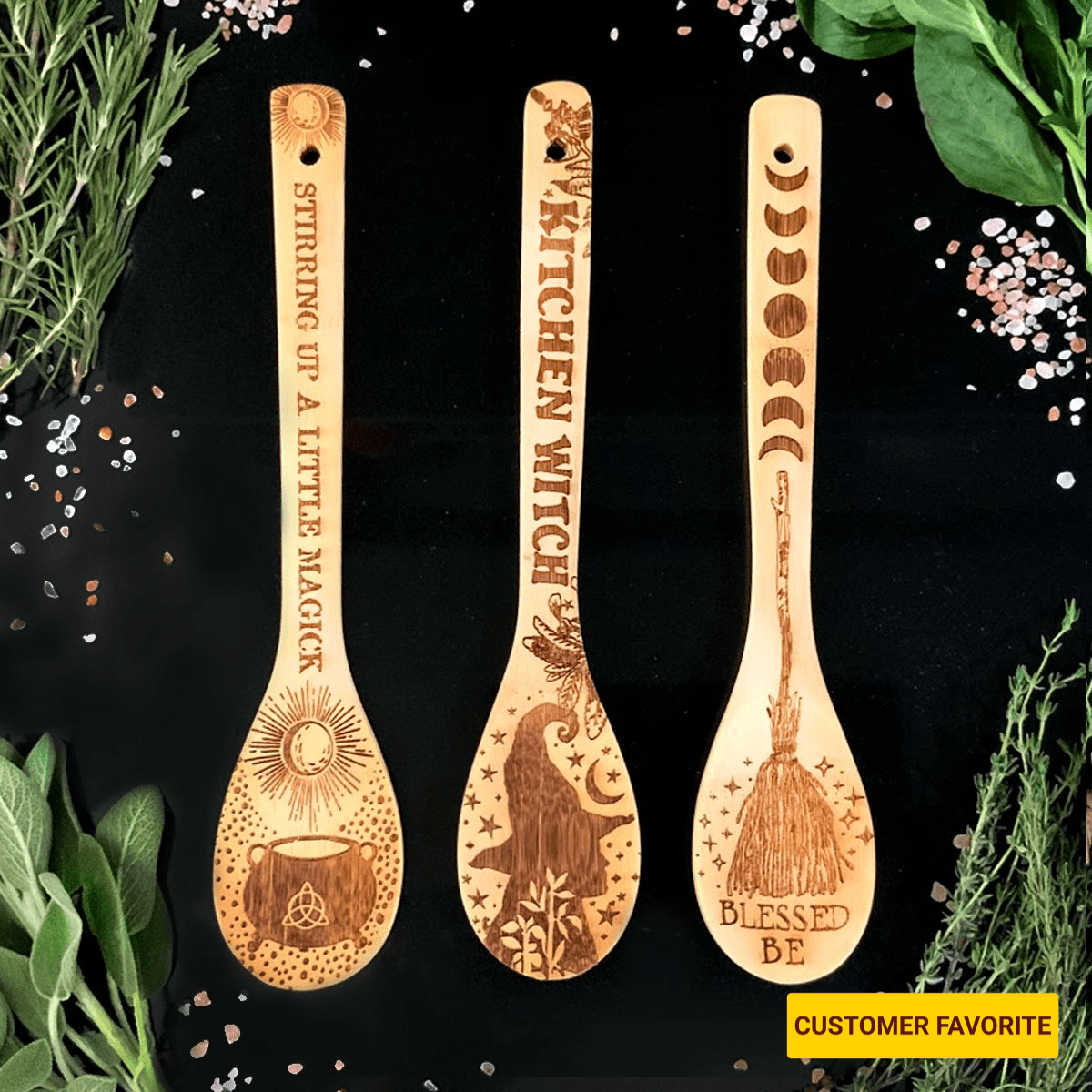 Witchy Bamboo Wooden Spoon - Witchy wonder