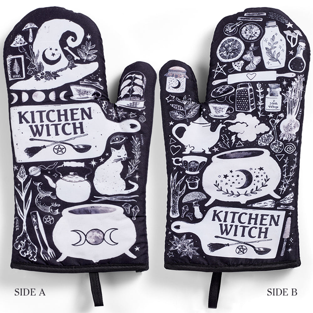 Kitchen Witch Oven Mitt Set - Witchy wonder